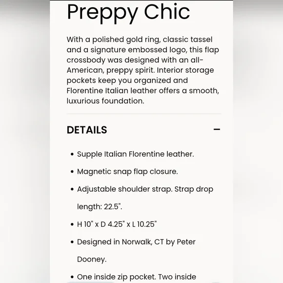 Dooney And Bourke Florentine Leather Large Dottie Crossbody - Picture 8 of 9